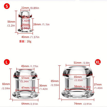 Acrylic Hollow Tunnel Butt Plug with cap Butt Plug Scandals